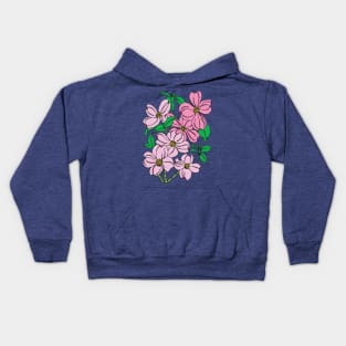 Pink Dogwoods Kids Hoodie